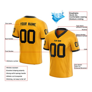 customized  authentic football jersey yellow-black