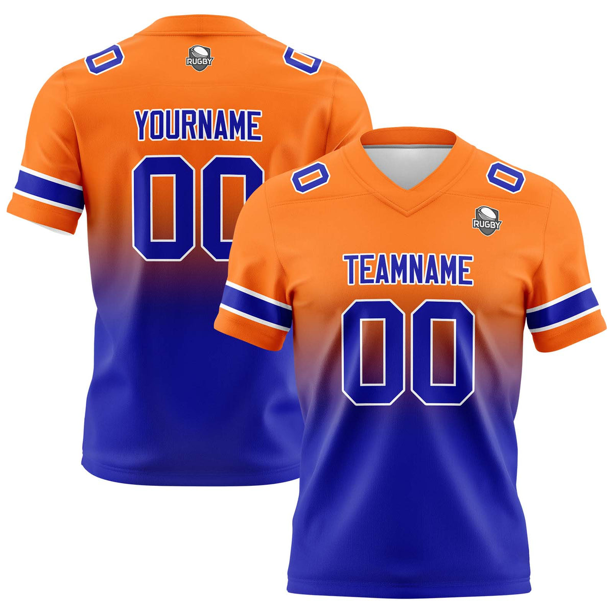 Camisetas de fútbol personalizadas con degradado-nombre-número y logotipo para adultos-niños y equipos