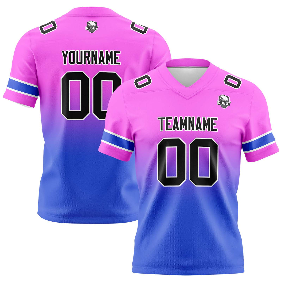 Camisetas de fútbol personalizadas con degradado-nombre-número y logotipo para adultos-niños y equipos
