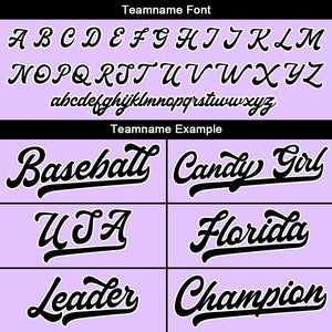 Camiseta de béisbol con dise?o personalizado estampado completo en azul claro-morado