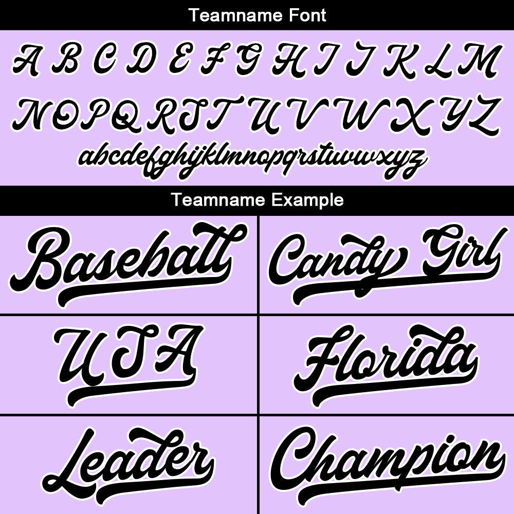 Camiseta de béisbol con dise?o personalizado estampado completo en azul claro-morado