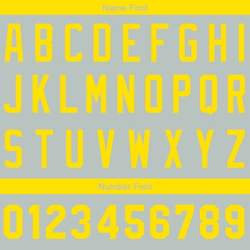 Camiseta de béisbol personalizada con diseño bordado & estilo hip hop & color gris y amarillo