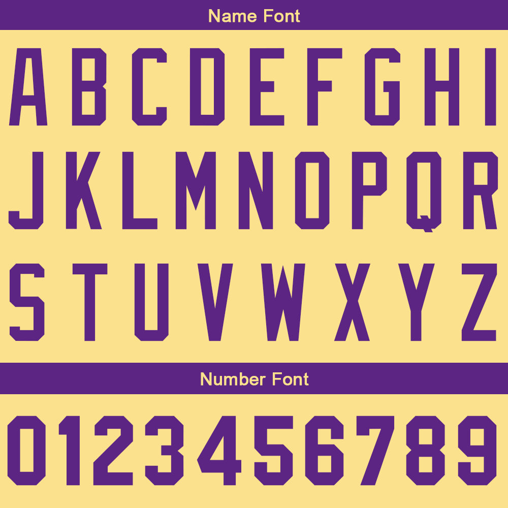 Camiseta de béisbol personalizada con diseño bordado & estilo hip hop & color dorado y morado