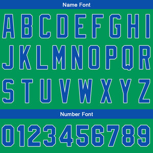 Camiseta de béisbol personalizada con diseño bordado & estilo hip hop & color verde-azul marino