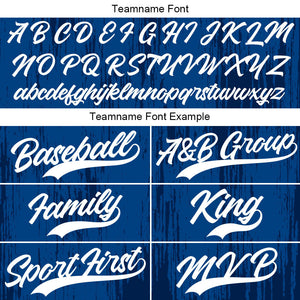Camiseta de béisbol azul marino con dise?o personalizado estampado completo