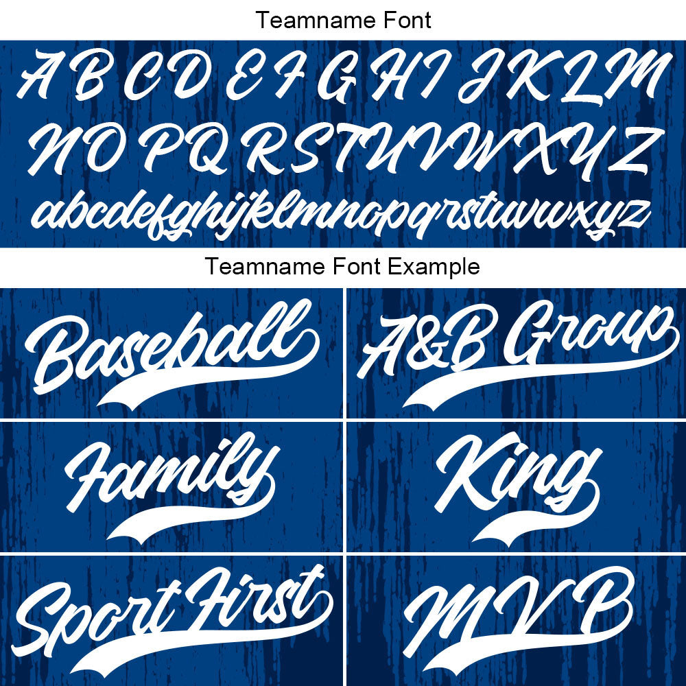 Camiseta de béisbol azul marino con dise?o personalizado estampado completo