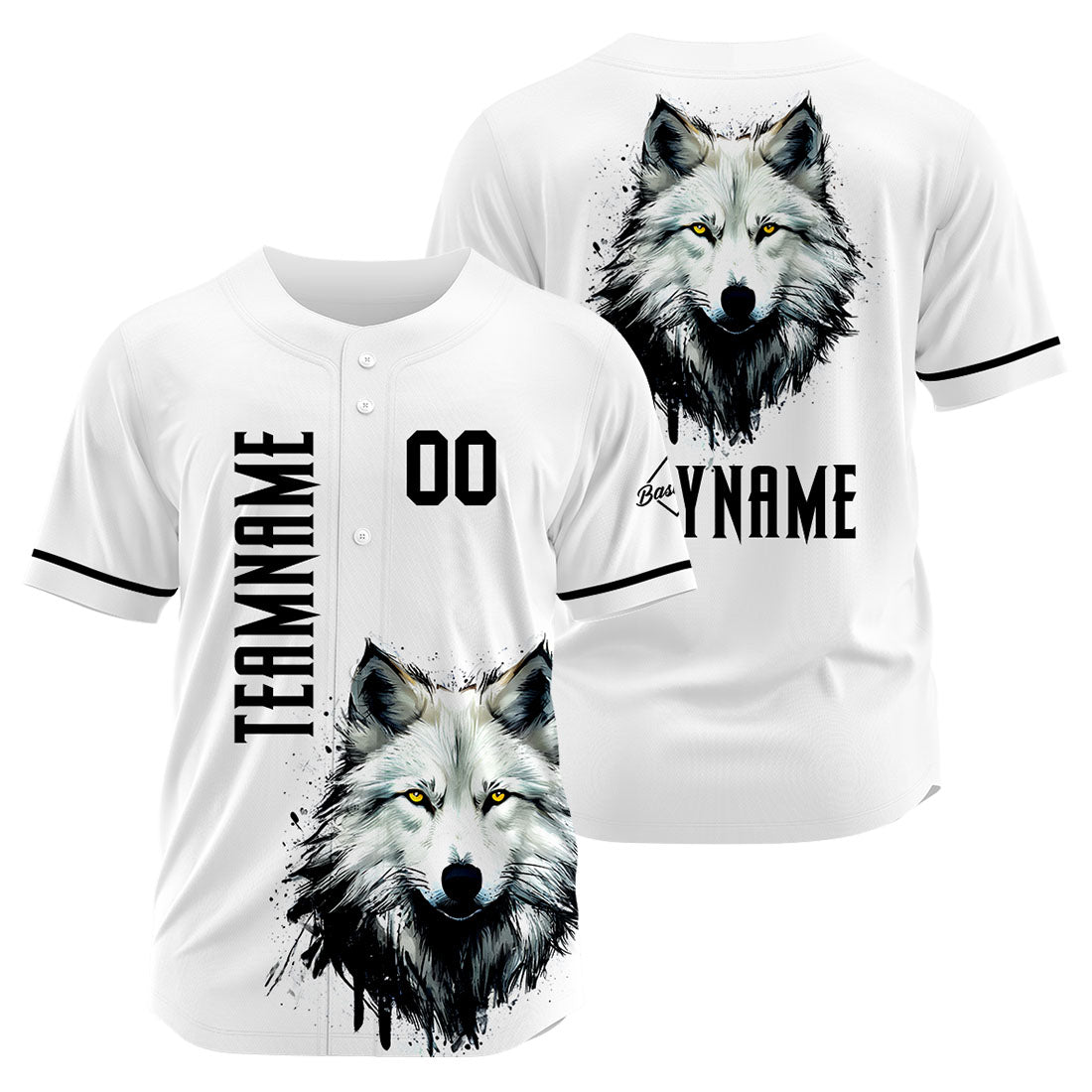 Uniformes de béisbol personalizados Wolf-White de alta calidad para niños y adultos & optimizados para el rendimiento