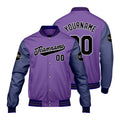 Chaquetas universitarias moradas personalizadas para hombres & mujeres y jóvenes & Chaquetas Letterman personalizadas
