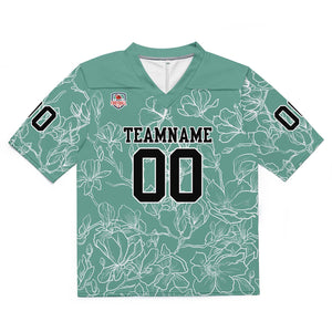 Camiseta de fútbol personalizada con nombre y número del equipo bordados-color verde grisáceo