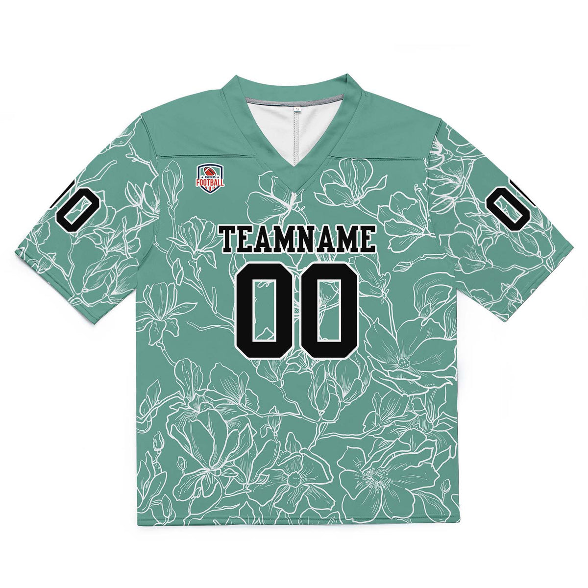 Camiseta de fútbol personalizada con nombre y número del equipo bordados-color verde grisáceo
