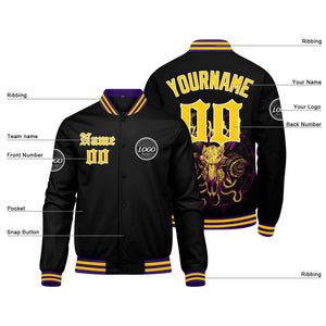 Chaqueta universitaria personalizada estilo Letterman para hombres-mujeres y jóvenes-color amarillo