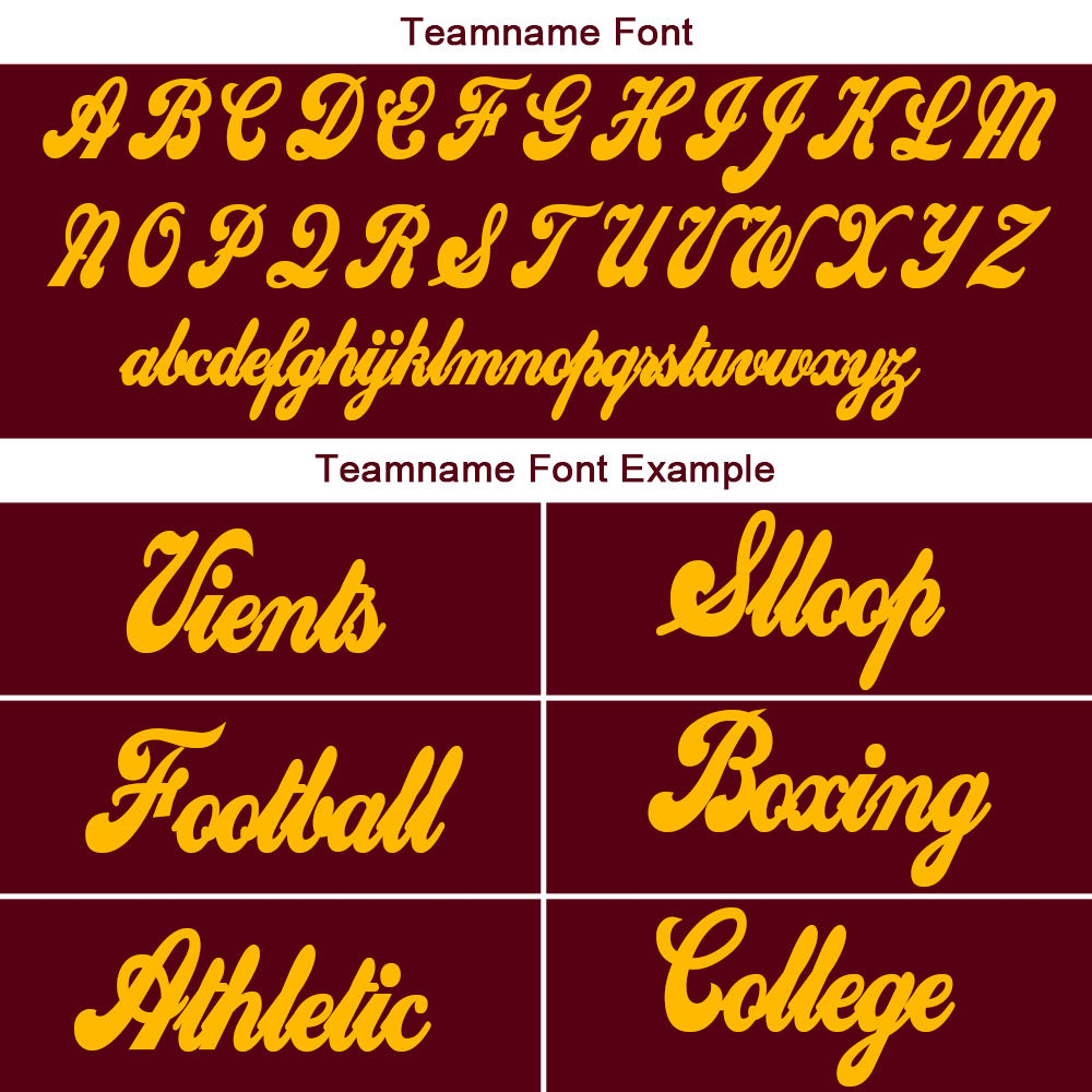 custom authentic split fashion football jersey burgundy-white-yellow mesh