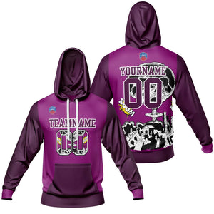 Sudadera con capucha degradada personalizada para hombre-mujer-niña o niño Imprime tu logotipo-nombre y número