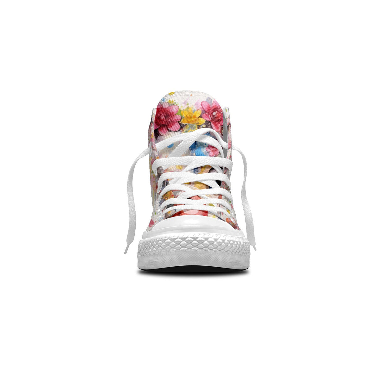 Whimsical Piggies: Zapatillas unisex de media caña de lona: Adéntrate en un mundo mágico con divertidos estampados de cerditos para hombre y mujer