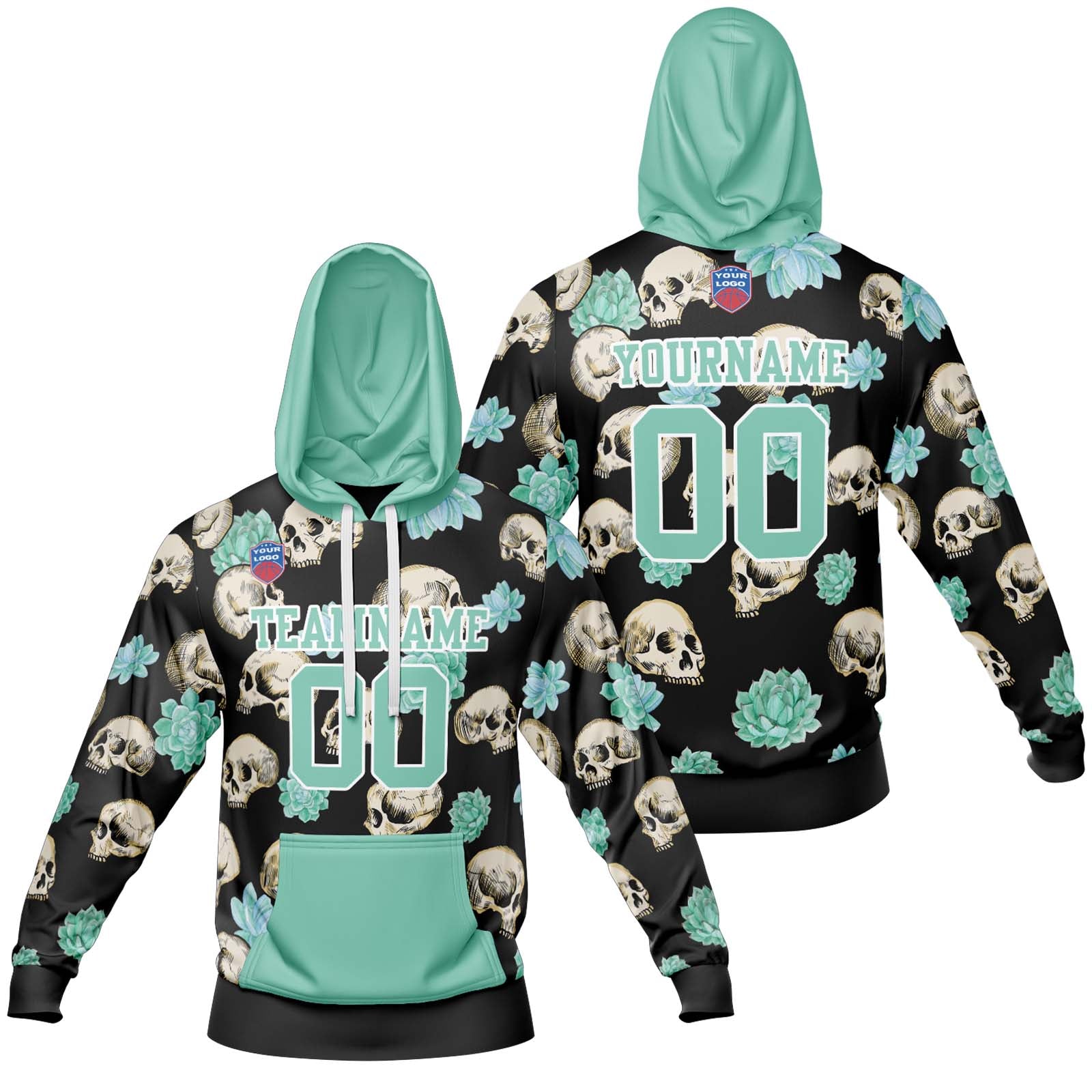 Sudadera con capucha degradada personalizada para hombre-mujer-niña o niño Imprime tu logotipo-nombre y número
