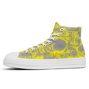Resalta tu estilo con las zapatillas de lona de caña media Skeleton para hombre y mujer