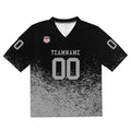 Camiseta de fútbol personalizada con nombre y número del equipo bordados-color negro y gris