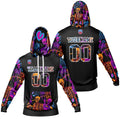 Sudadera con capucha degradada personalizada para hombre-mujer-niña o niño Imprime tu logotipo-nombre y número