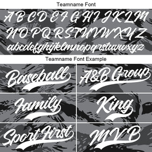 Camiseta de béisbol con dise?o personalizado estampado a todo color gris y negro