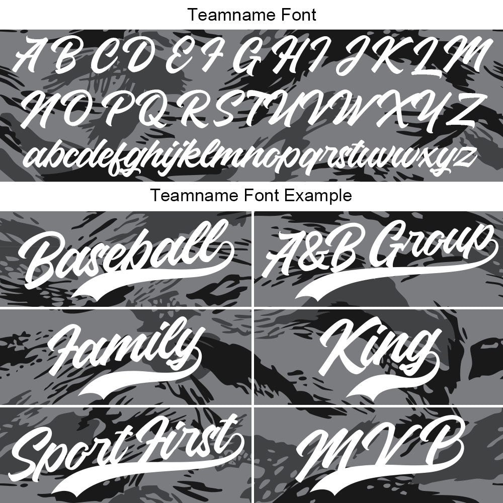 Camiseta de béisbol con dise?o personalizado estampado a todo color gris y negro