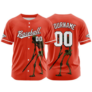 Camiseta de béisbol personalizada para hombres mujeres ni?os y jóvenes equipos bordada y estampada en color naranja