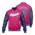 Chaquetas universitarias personalizadas en rosa y morado para hombres & mujeres y jóvenes & Chaquetas tipo Letterman personalizadas