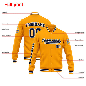 Chaqueta universitaria personalizada estilo Letterman para hombres-mujeres y jóvenes-color naranja