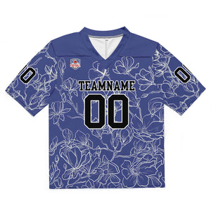 Camiseta de fútbol personalizada con nombre y número del equipo bordados-color gris y morado