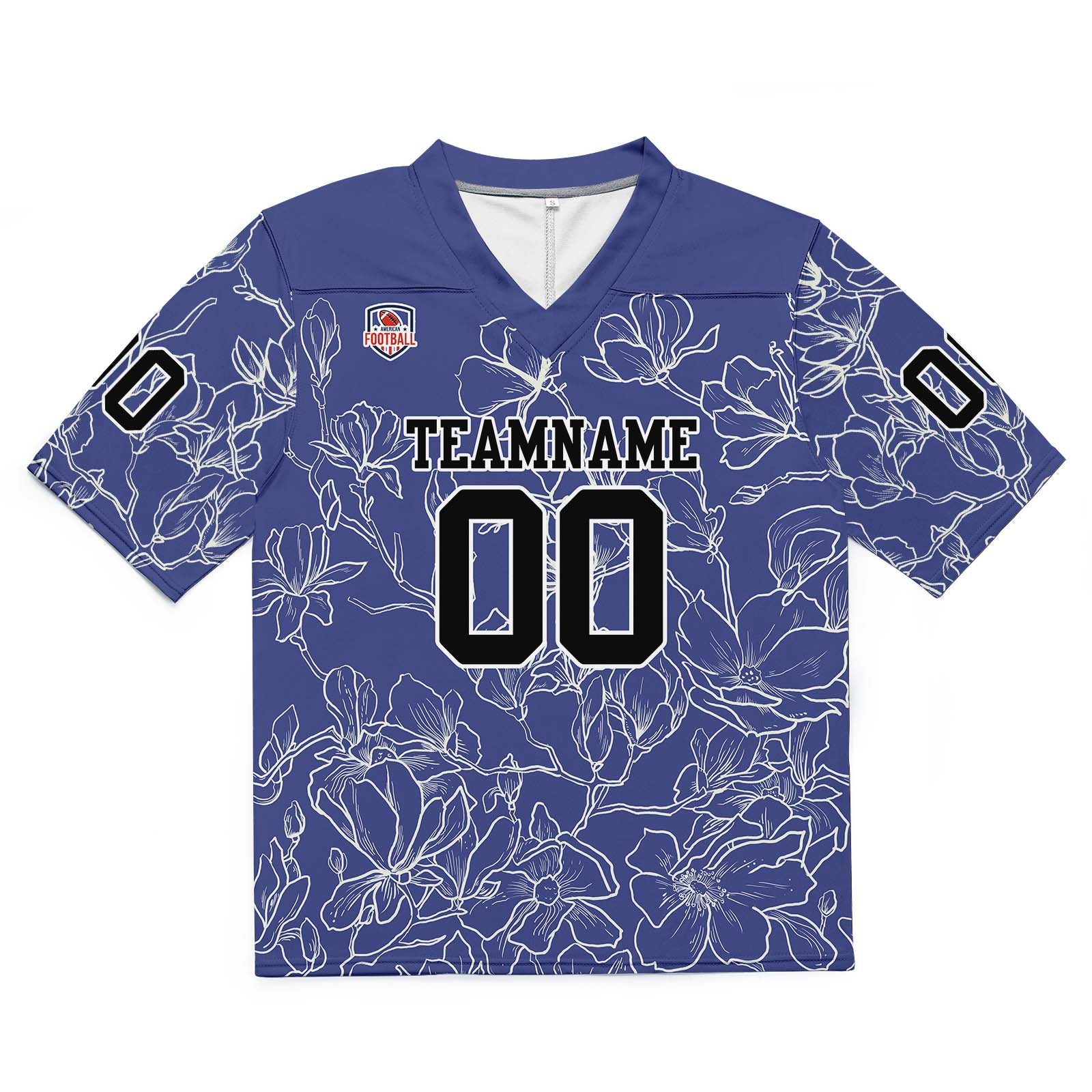 Camiseta de fútbol personalizada con nombre y número del equipo bordados-color gris y morado