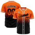 Camisetas de béisbol personalizadas con degradado nombre número y logotipo