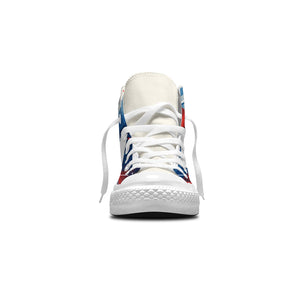 Resalta tu estilo con zapatillas de lona de media caña con estampado de grafiti para hombre y mujer