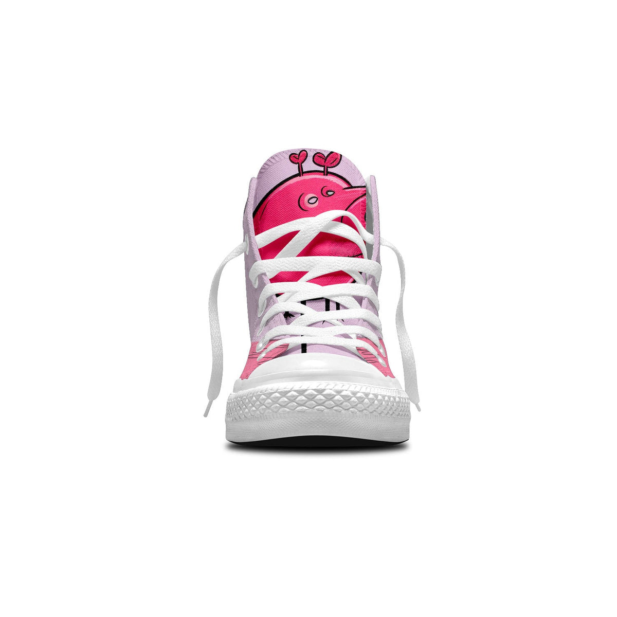 Adorable Oink: Déjese seducir por la ternura con nuestras zapatillas de lona de media caña con divertidos dibujos de cerditos: moda divertida para hombres y mujeres