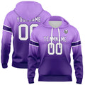 Sudadera con capucha degradada personalizada para hombre-mujer-niña o niño Estampa tu logotipo-nombre o número en color morado