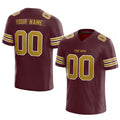 custom authentic football jersey burgundy-gold-white mesh