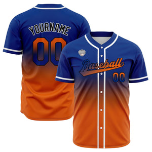 Camisetas de béisbol personalizadas con degradado nombre número y logotipo