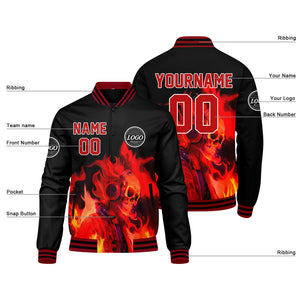 Chaqueta universitaria personalizada estilo Letterman para hombres-mujeres y jóvenes-color negro