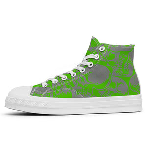 Resalta tu estilo con las zapatillas de lona de caña media Skeleton para hombre y mujer