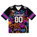 Camiseta de fútbol personalizada con nombre y número del equipo bordados y estampados -Naranja