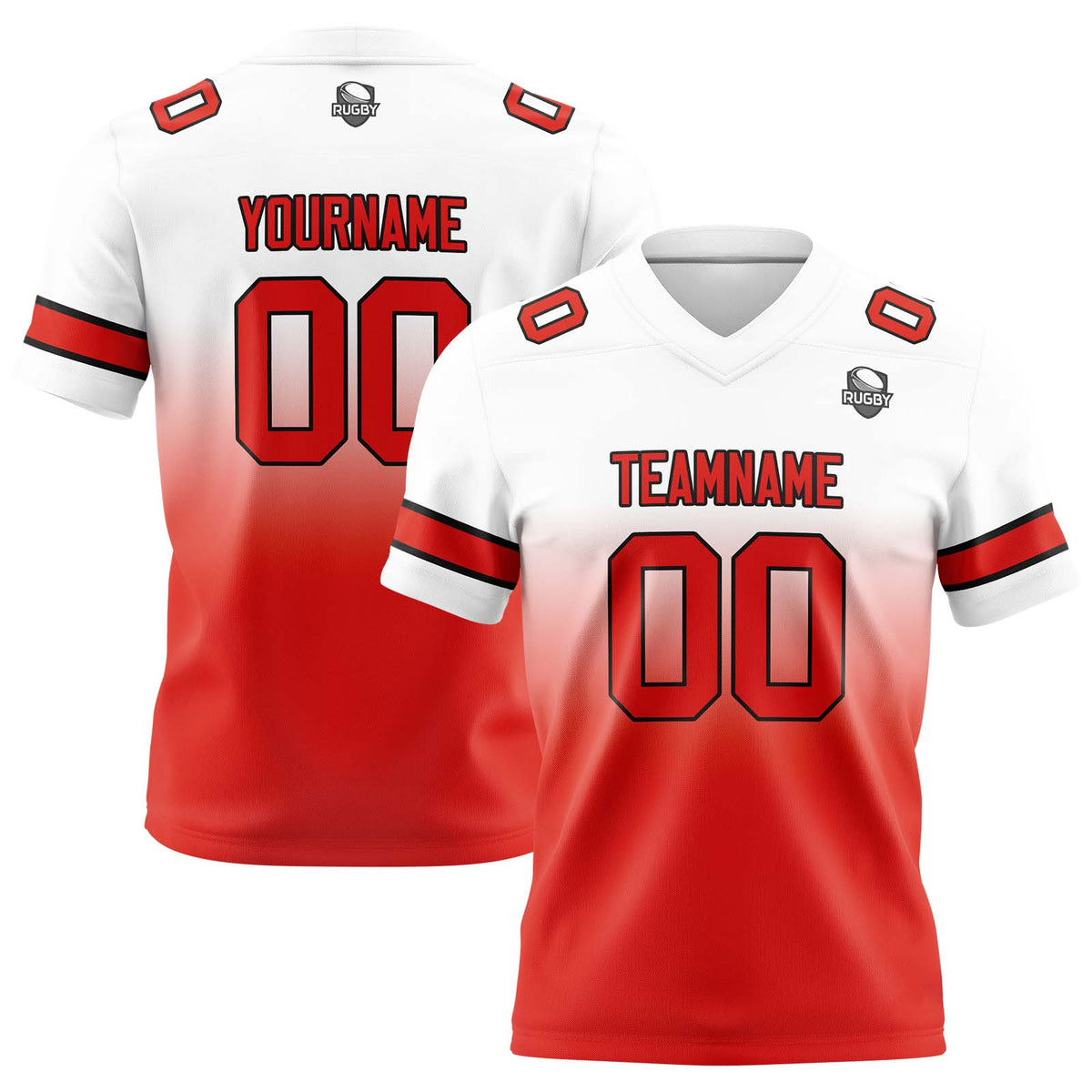Camisetas de fútbol personalizadas con degradado-nombre-número y logotipo para adultos-niños y equipos