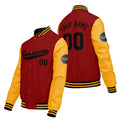 Chaquetas universitarias rojas y amarillas personalizadas para hombres & mujeres y jóvenes & Chaquetas tipo Letterman personalizadas