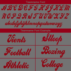custom authentic drift fashion football jersey gray-red mesh