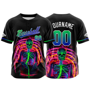 Camiseta de béisbol personalizada para hombres mujeres ni?os y jóvenes con bordados e impresión en verde y azul
