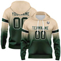 Sudadera con capucha personalizada con degradado para hombre-mujer-niña o niño Estampa tu logotipo-nombre o número Color caqui y verde oscuro