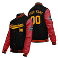 Chaquetas universitarias personalizadas negras y rojas para hombres & mujeres y jóvenes & Chaquetas Letterman personalizadas