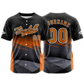 Camiseta de béisbol amarilla personalizada con botones para hombre mujer adulto y joven Estampado de nombre número y logotipo