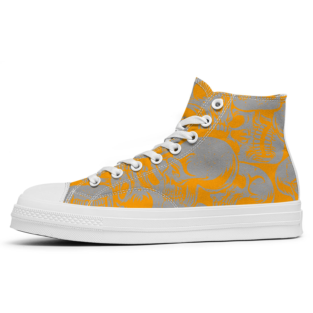 Resalta tu estilo con las zapatillas de lona de caña media Skeleton para hombre y mujer
