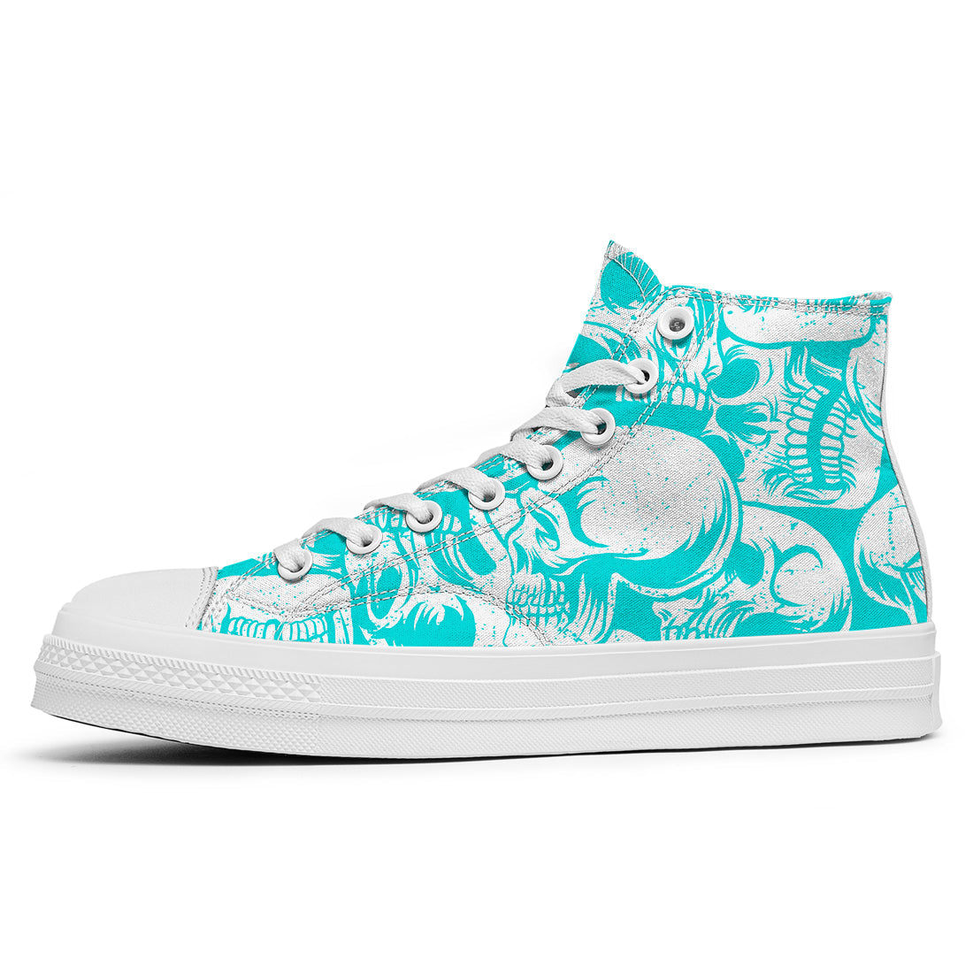 Resalta tu estilo con las zapatillas de lona de caña media Skeleton para hombre y mujer