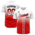 Camisetas de béisbol personalizadas con degradado nombre número y logotipo