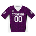Camiseta de fútbol personalizada con nombre y número del equipo bordados-color morado