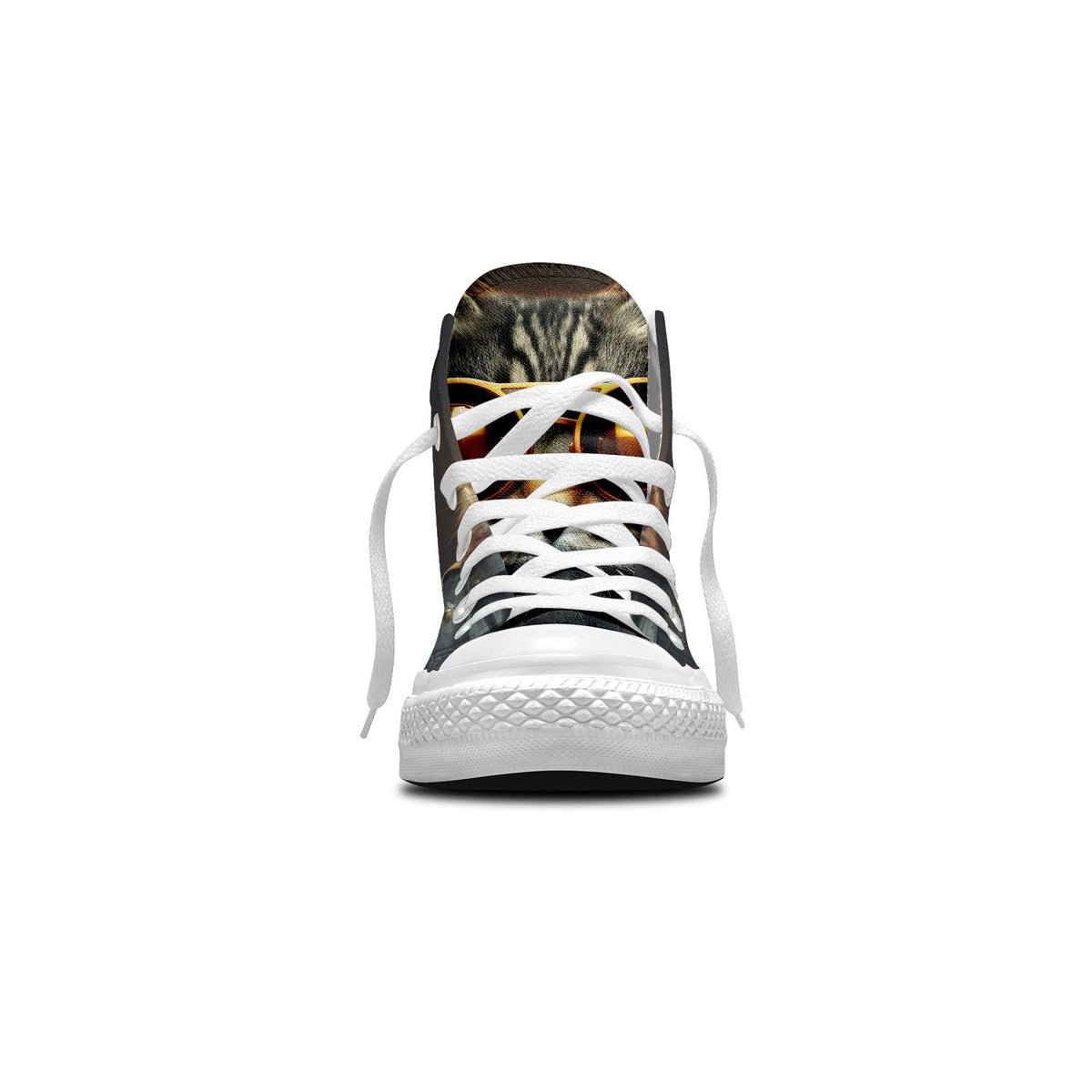 Moda felina original: Zapatillas de lona de media caña increíblemente modernas para hombre y mujer